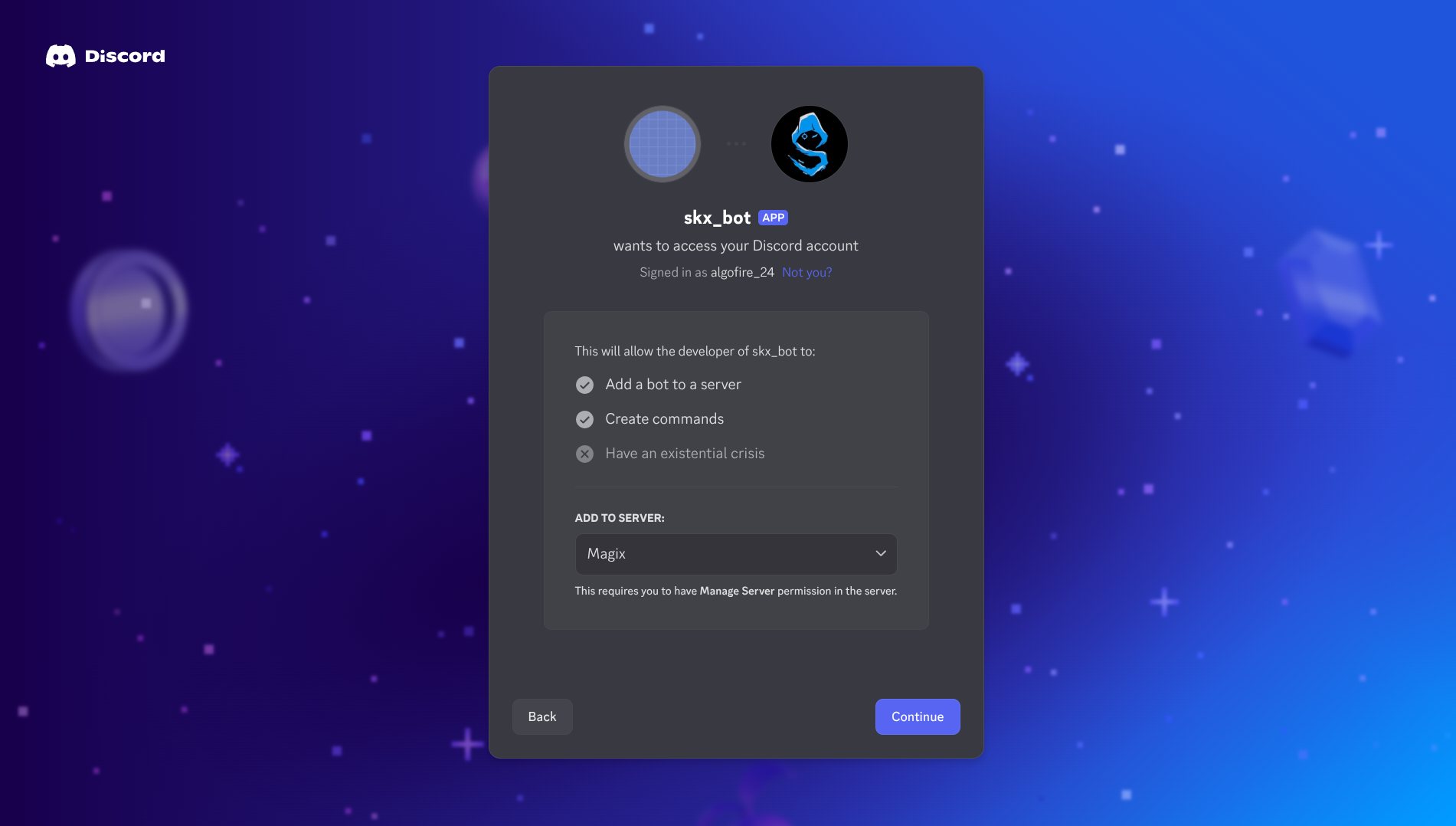 skx_bot(Discord) screenshot